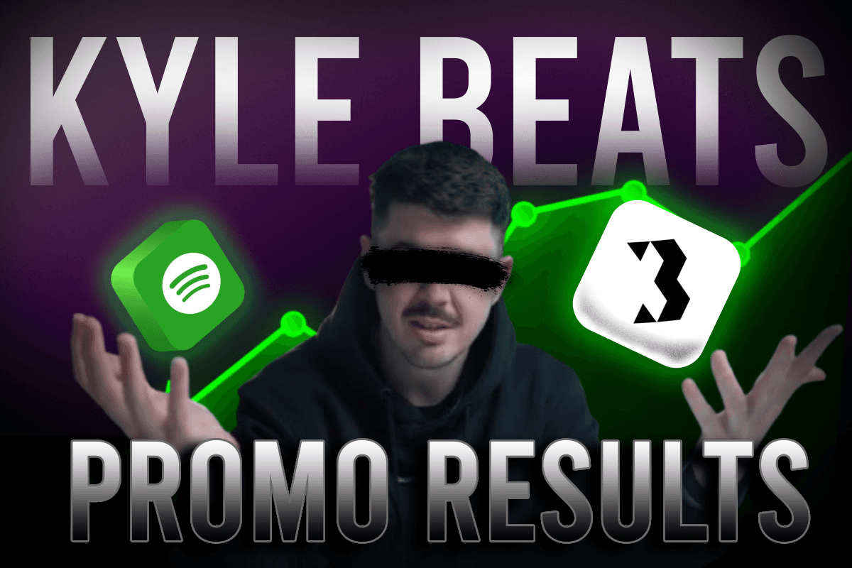 Kyle Beats and Boost Collective promotional campaign results showing successful music promotion metrics and streaming data